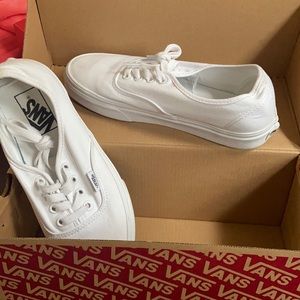 Vans all white